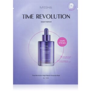 Missha Time Revolution Night Repair Ampoule mască facială de pânză cu efect anti-rid 30 g-Țena