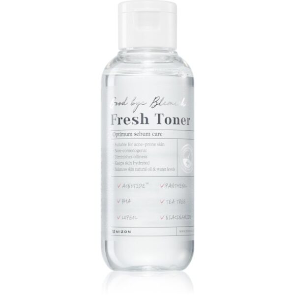 Mizon Good Bye Blemish Fresh Toner tonic facial cu efect calmant pentru ten acneic 120 ml-Țena