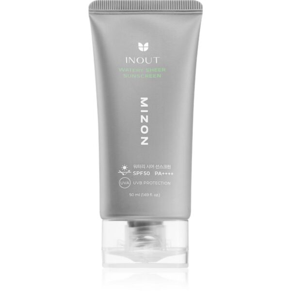 Mizon Inout Watery Sheer Sunscreen crema fata iluminatoare de protectie cu efect de hidratare SPF 50+ 50 ml-Țena