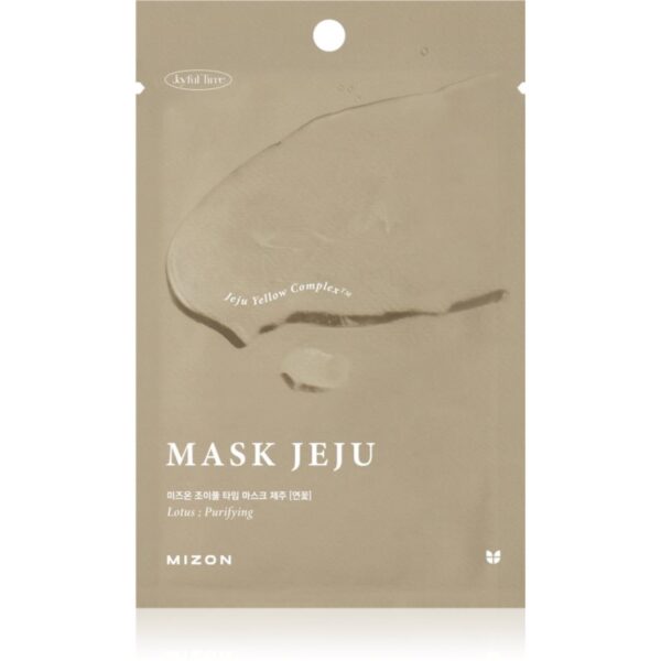Mizon Joyful Time Jeju Lotus mască textilă hidratantă pentru un ten curat și sănătos 23 g-Țena