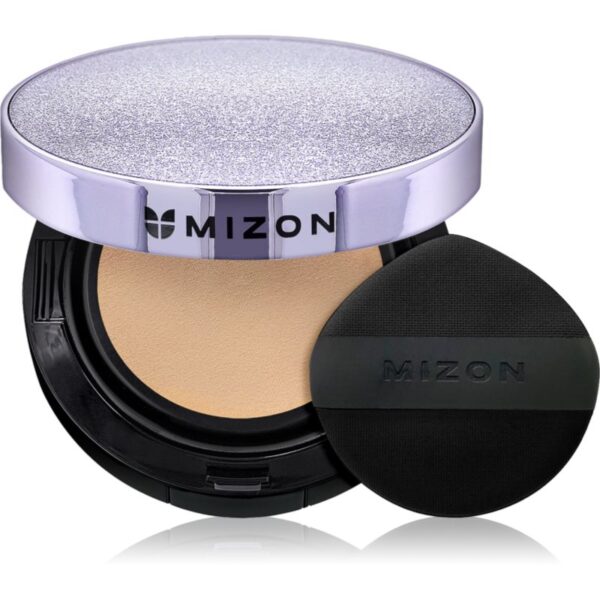 Mizon Vegan Collagen Cushion SPF38 PA++ burete cu machiaj de lungă durată cu o protectie UV ridicata culoare #21 Light Beige 2x15 g-Țena