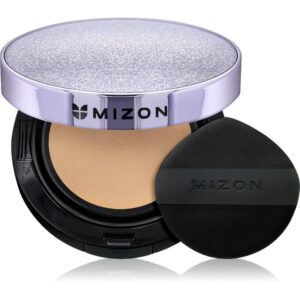 Mizon Vegan Collagen Cushion SPF38 PA++ burete cu machiaj de lungă durată cu o protectie UV ridicata culoare #23 Natural Sand Beige 2x15 g-Țena