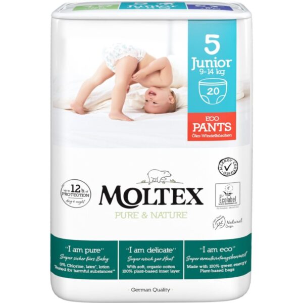 Moltex Pure & Nature Junior Size 5 scutece de unică folosință tip chiloțel 9-14 kg 20 buc-Țena