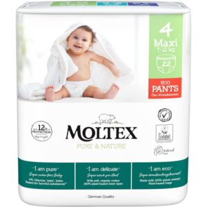 Moltex Pure & Nature Maxi Size 4 scutece de unică folosință tip chiloțel 7-12 kg 22 buc-Țena