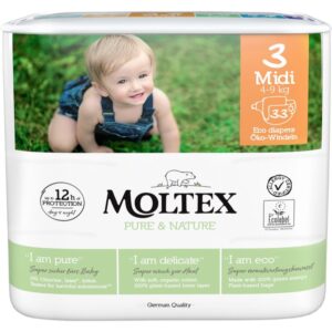 Moltex Pure & Nature Midi Size 3 scutece ECO de unică folosință 4-9 kg 33 buc-Țena