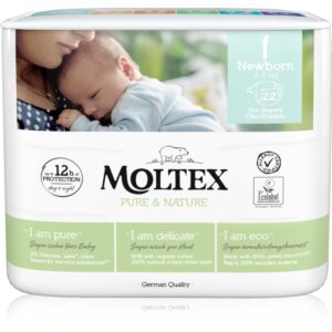 Moltex Pure & Nature Newborn Size 1 scutece ECO de unică folosință 2 - 5 kg 22 buc-Țena