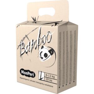 MonPeri Bamboo Size L scutece ECO de unică folosință 8-13 kg 19 buc-Țena