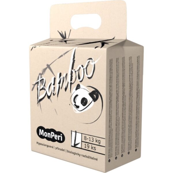 MonPeri Bamboo Size L scutece ECO de unică folosință 8-13 kg 19 buc-Țena