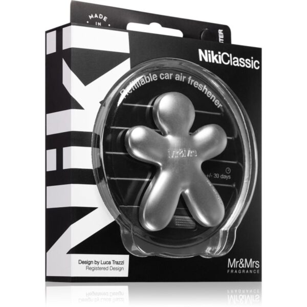 Mr & Mrs Fragrance Niki Fresh Air parfum pentru masina reincarcabil Silver (matt) 1 buc-ro