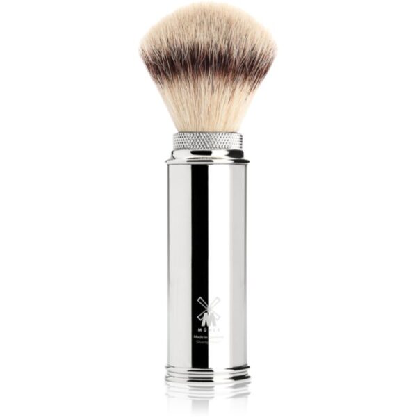 Mühle TRAVEL Silvertip Synthetic Pamatuf pentru barbierit Silver 1 buc-ro