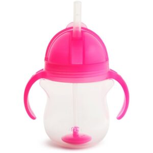 Munchkin Click Lock™ Tip & Sip ceasca cu pai cu greutăți Pink 6 m+ 207 ml-ro