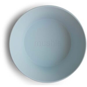 Mushie Round Dinnerware Bowl bol Powder Blue 2 buc-ro