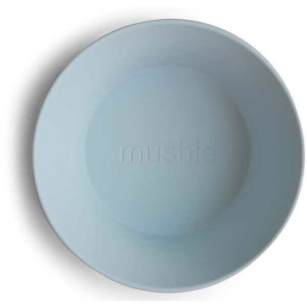 Mushie Round Dinnerware Bowl bol Powder Blue 2 buc-ro