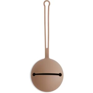 Mushie Silicone Pacifier Holder Case cutie pentru suzetă Natural 1 buc-ro