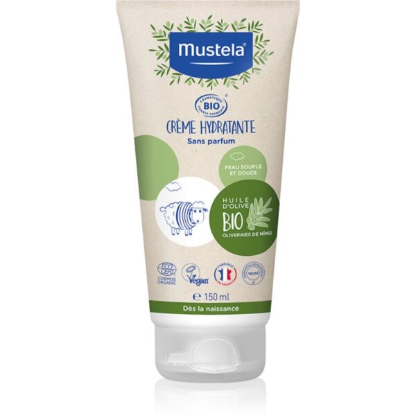Mustela BIO Hydrating Cream with Olive Oil Crema hidratanta pentru fata si corp pentru nou-nascuti si copii 150 ml-Țena