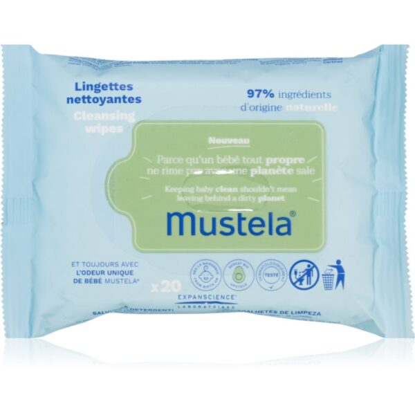 Mustela Bébé Cleansing Wipes Șervețele umede pentru copii 20 buc-Țena