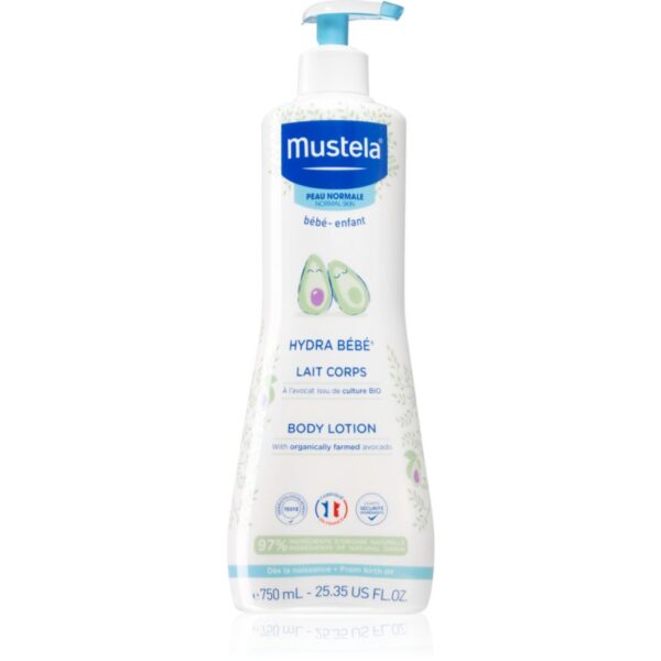 Mustela Bébé Hydra Bébé loțiune de corp hidratantă pentru pielea bebelusului 750 ml-Țena