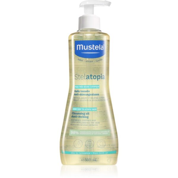 Mustela Bébé Stelatopia ulei baie de pentru copii și corp pentru piele atopica 500 ml-Țena