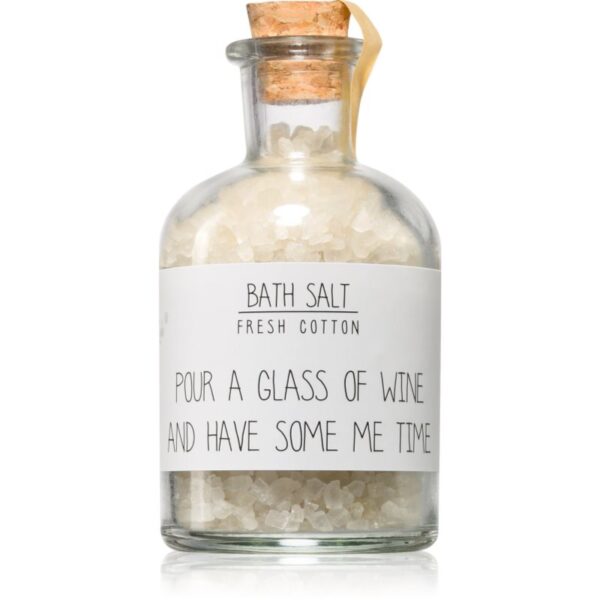 My Flame Fresh Cotton Pour A Glass Of Wine And Have Some Me Time sare de baie calmanta 180 g-ro