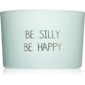My Flame Minty Bamboo Be Silly Be Happy lumânare parfumată cu fitil din lemn 7x5 cm-ro