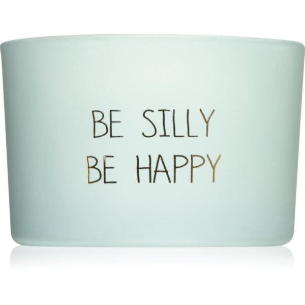 My Flame Minty Bamboo Be Silly Be Happy lumânare parfumată cu fitil din lemn 7x5 cm-ro