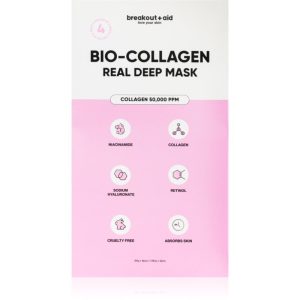 My White Secret Breakout+aid Bio-collagen real deep mask Masca de noapte cu colagen 4 buc-ro