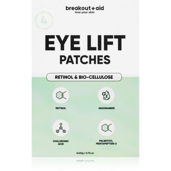 My White Secret Breakout+aid Eye Lift Patches plasture antirid pentru zona de sub ochi cu retinol 4 buc-ro