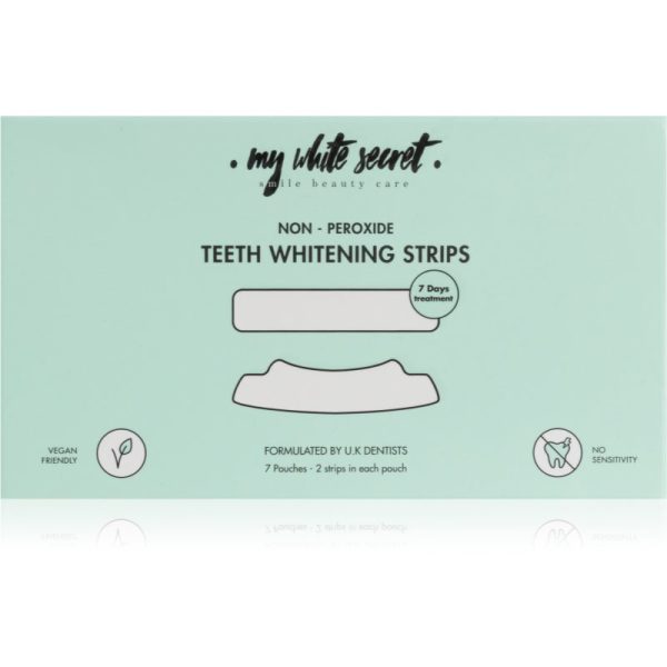 My White Secret Non - Peroxide Teeth Whitenings Strips benzi pentru ablirea dintilor pentru dinti 7 buc-Țena