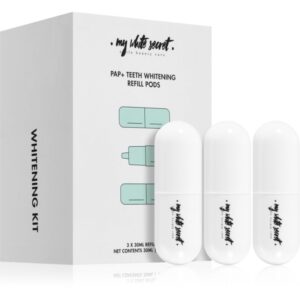 My White Secret PAP+ Teeth Whitening Refill Pods gel decolorant activator rezervă 3x10 ml-Țena