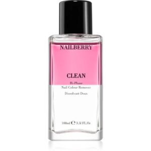 NAILBERRY Clean Bi-Phase Nail Colour Remover dizolvant pentru oja cu efect de întărire 100 ml-ro