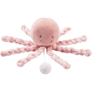 NATTOU Cuddly Octopus PIU PIU jucărie de pluș cu melodie Lapidou Old Pink / Light Pink 0 m+ 1 buc-ro