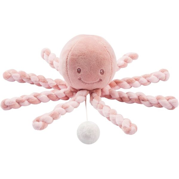 NATTOU Cuddly Octopus PIU PIU jucărie de pluș cu melodie Lapidou Old Pink / Light Pink 0 m+ 1 buc-ro
