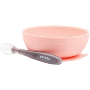 NATTOU Tableware Set of 2 Pieces serviciu de masă pentru copii Pink 2 buc-ro
