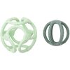 NATTOU Teether Silicone Ball 2 in 1 jucărie pentru dentiție Mint 4 m+ 2 buc-ro