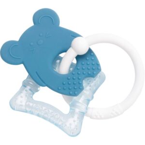NATTOU Teether With Cooling Part jucărie pentru dentiție cu efect racoritor Blue Mouse 3 m+ 1 buc-Țena