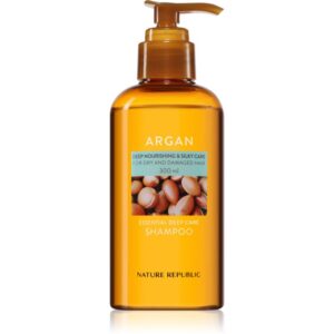NATURE REPUBLIC Argan Essential Deep Care Shampoo Sampon de restaurare in profunzime pentru par deteriorat 300 ml-Țena