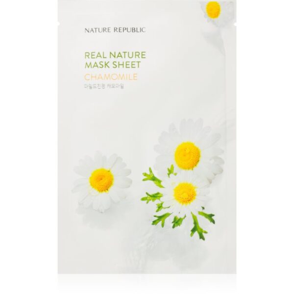 NATURE REPUBLIC Real Nature Chamomile Mask Sheet mască textilă hidratantă cu musetel 23 ml-ro