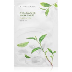 NATURE REPUBLIC Real Nature Green Tea Mask Sheet mască textilă hidratantă cu ceai verde 23 ml-ro
