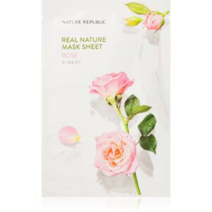 NATURE REPUBLIC Real Nature Rose Mask Sheet mască textilă revitalizantă 23 ml-ro
