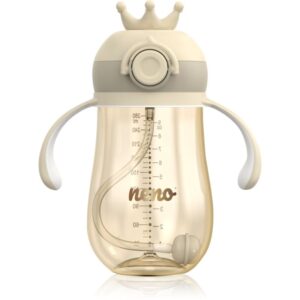 NENO Mio 2 12m+ cană pentru antrenament cu pai Cream 280 ml-ro