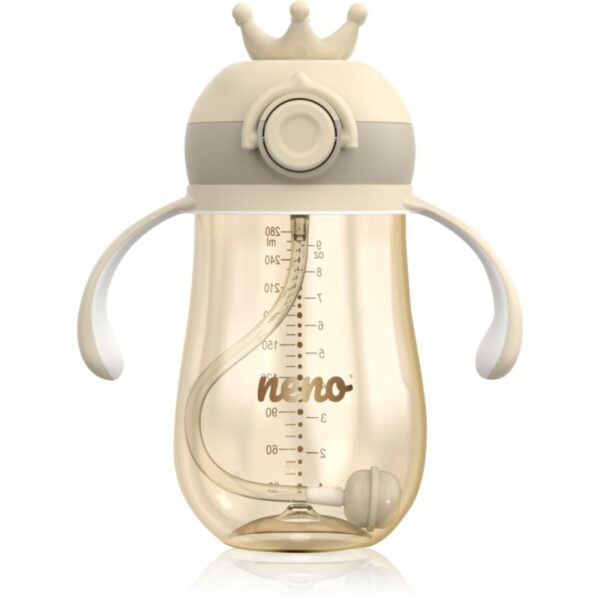NENO Mio 2 12m+ cană pentru antrenament cu pai Cream 280 ml-ro
