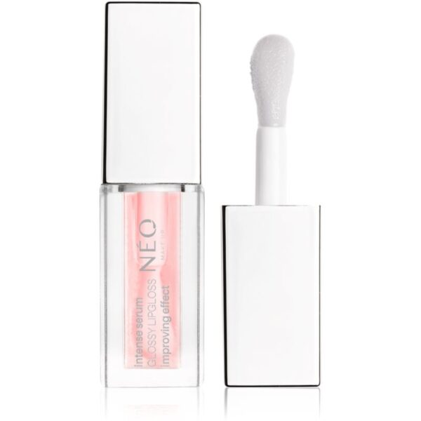 NEO MAKE UP Intense Serum Glossy Lipgloss luciu de buze de ingrijire culoare 02 Blush Flush 5 ml-ro
