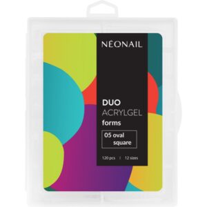 NEONAIL Duo Acrylgel Forms șabloane pentru unghii tip 05 Oval Square 120 buc-Țena