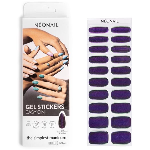 NEONAIL Easy On Gel Stickers folii autocolante pentru unghii culoare M02 20 buc-Țena
