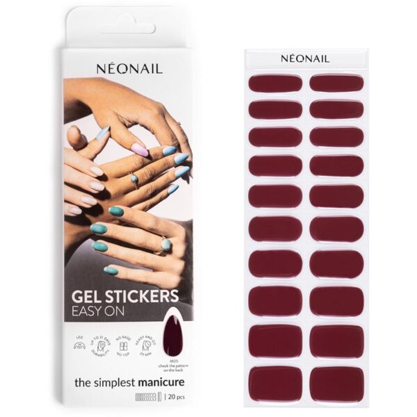 NEONAIL Easy On Gel Stickers folii autocolante pentru unghii culoare M05 20 buc-Țena