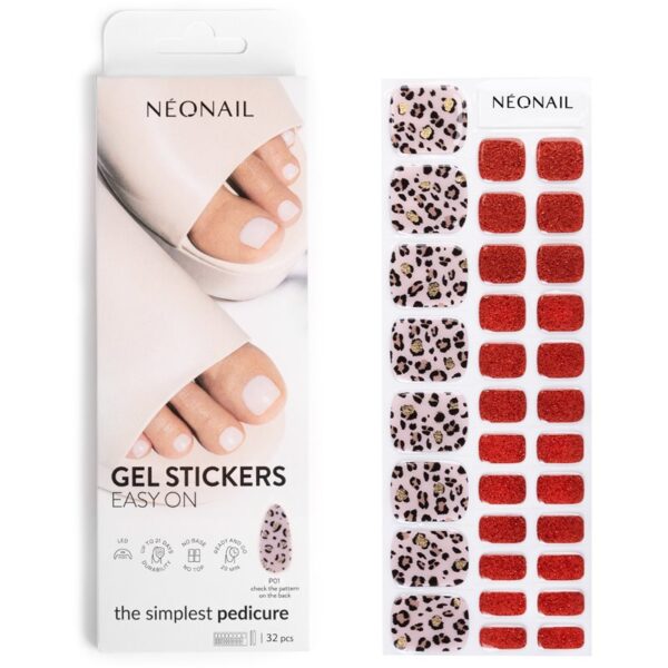 NEONAIL Easy On Gel Stickers folii autocolante pentru unghii pentru picioare culoare P01 32 buc-ro