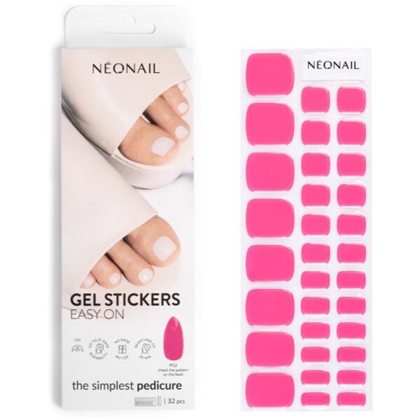 NEONAIL Easy On Gel Stickers folii autocolante pentru unghii pentru picioare culoare P02 32 buc-ro