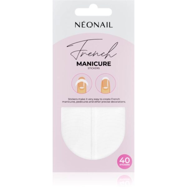 NEONAIL French Manicure Stickers folii autocolante pentru unghii tip 01 40 buc-ro