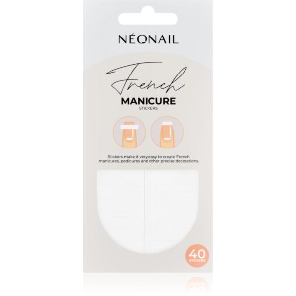 NEONAIL French Manicure Stickers folii autocolante pentru unghii tip 02 40 buc-ro