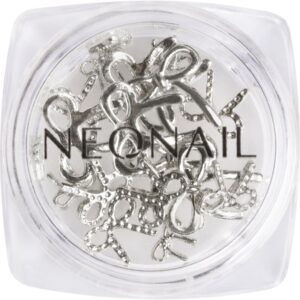 NEONAIL Nail Art 3D Bows decorație pentru unghii culoare Silver 1 buc-ro